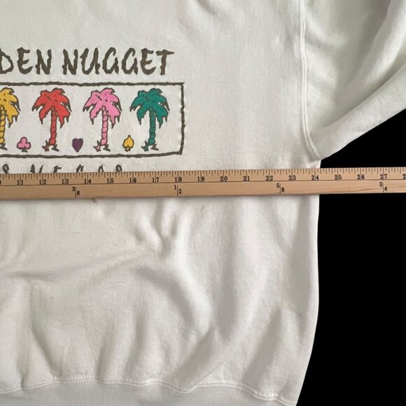 Vtg Jerzees Super Sweats Golden Nugget Vegas Crewneck Sweatshirt XL White - Picture 10 of 12